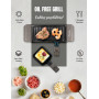 Bestron Appareil a raclette, Mini Grill pour 1 à 2 personnes, avec 2 poêlons et 2 spatules, avec revêtement antiadhésif, 350 Wat