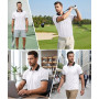 ZITY Polo Homme Manches Courtes Respirant T Shirt Eté Polo Golf Homme Respirant Tee Shirt Séchage Rapide Tshirt Tennis