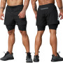 Smatstyle Short de Course Homme Court 2 en 1 Running Shorts Men Pantalon de Sport à séchage Rapide avec Poches Respirant Short d