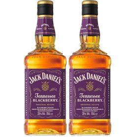Jack Daniel's Tennessee Blackberry - Liqueur à la mûre - Whisky Jack Daniel's Old N.7 - Spiritueux pour Cocktail Rafraîchissant