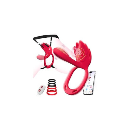 Sextoyse Femme Couple Double Zone Vibrant Clitoridienne Portable Sex Toys, 9 Modes Mains Libres à Distance APP & Télécommande Vi