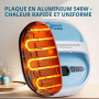 Presse à transfert thermique PlanetFlame pour T-shirts portable (Bleu | Presse à chaud 220 V/540 W pour tapis de souris et sacs