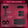 HBABY Sex Toýs Femme BDSM Set, Menottes Sexy érotique Sextoy Femme sex toýs Couple et Collier, Jouet Adulte Sexualité Objet Se