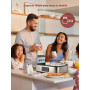 FOHERE Yaourtière 12 pots 180 ml, 25W Machine à Yaourt Maison, Programmable, Ecran LCD, Corps en Acier Inoxydable, Sans BPA, Com