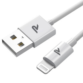 RAMPOW Cable iPhone [Certifié MFi], Câble Lightning USB Charge Rapide 2M | Câble Chargeur Lightning Connecteur, Ultra Résistant 