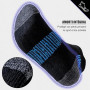 Niorasen Chaussettes de Sport Homme, 6 Paires, Courtes et Rembourrées | 80% coton avec mesh respirant, semelle en bouclette, sou