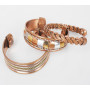 Touchstone Bracelet magnétique Copper de style tibétain. Forgé à la main avec du cuivre pur solide et de haut calibre. Ensemble 