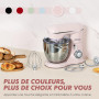 Robot Pâtissier 1300W avec Bol Inox 5L, 10 Vitesses + Pulse, Robot de Cuisine Multifonction avec Fouet, Batteur et Crochet Pétri