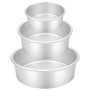 CHLEUI Ensemble de 3 moules à gâteau ronds Ø 10/15/20 cm, moules à pâtisserie professionnelles en aluminium anodisé pour la cuis