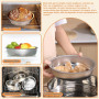Berglander Lot de 3 Moules à Gâteau 8 Pouces, 20cm Moules Ronds en Acier Inoxydable pour gâteau à étages Non Toxiques & Sains, É