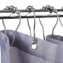 LIHAO Lot de 12 Anneaux de Rideau de Douche en Acier Inoxydable avec système de Glissement pour Rideau de Douche, 12 Crochets Si