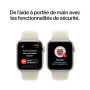 Apple Watch SE 3 (GPS + Cellular), Boîtier Aluminium lumière stellaire 40mm | Bracelet Sport sable - S/M. Fitness + Sommeil + Su