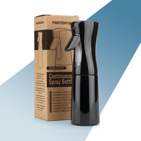 PORTENTUM Vaporisateur cheveux 200 ml – Pulverisateur d’eau à brume fine avec pulvérisation continue – Design ergonomique – Brum