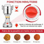 Moulin à Céréales Électrique, Couleeur 500g Haute Vitesse Broyage Moulin à Épices Moulin Epices Grinder Électrique avec 3 Lames