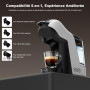 Machine à Café 5-en-1 Multi-Capsules, Moulu & ESE. Réservoir 1L,Blanc | Compatible NES, DG, MIO, café moulu & dosettes ESE. Choi