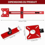Compas de fraisage réglable 4-en-1 pour défonceuse – Rayon 90–610 mm, gabarit de défonceuse multifonction en aluminium, support