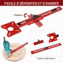Compas de fraisage réglable 4-en-1 pour défonceuse – Rayon 90–610 mm, gabarit de défonceuse multifonction en aluminium, support