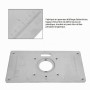 Plaque d'insertion de Table 235mm x 120mm x 8mm aluminium travail du bois bricolage routeur Table plaque d'insertion et anneau p