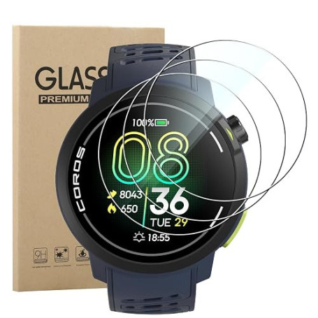 MEMELOKA Verre Trempé pour COROS PACE Pro, 3 Pièces 9H Dureté [Anti-Rayures][Sans Bulles][Haute Définition] Protection Écran COR