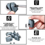 Lot de 8 roulettes pour porte de douche 23mm