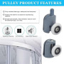 Lot de 8 roulettes pour porte de douche 23mm