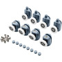 Lot de 8 roulettes pour porte de douche 23mm