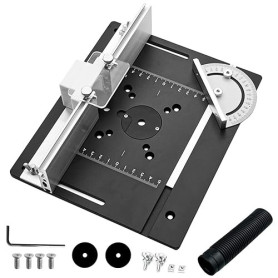 Table DéFonceuse Plaque Aluminium, Table Fraisage Insert Avec Support De Torsion Coudé, DéFonceuse Plaque, Defonceuse A Bois Acc