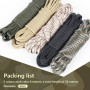 Paracorde 550 4mm, Cordelette 30 Mètres, Corde Extérieure avec 7 Brins Tout Usage, Corde Parasol Déporté, 5 Couleurs/6 Mètres, M