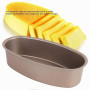 HERCHR Moule à Cake Ovale, Moule à Pain Moule à Gâteau pour la Fabrication de Gâteau et Pain au Lait, 22,5 x 11,5cm