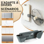 4 Pièces Range Couvercle,Support Couvercle Casserole, Organizer Coperchi Pentole, Aucun Perçage Nécessaire, Réglable En Hauteur 