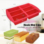 Moule Mini Cake 6 Cavités Moule Gateau Rectangulaire 10x5X4cm Moule Mini Pâté -Silicone Pâtisserie Rectangulaire Individuelle Ga