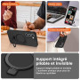 PuyaTeya Coque pour Samsung Galaxy S23 avec Support Anneau, Noir | Aimant intégré, protection militaire antichoc & anti-rayures.