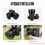7Artisans 14 mm T2.9 Crame Complète 114 ° Lentille Large Angle,Compatible pour Panasonic S1 S1H S5, Leica SL SL2, Noir