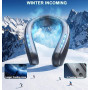 Ventilateur de Cou Portable Climatiseur Mobile, Ventilateur Cou avec 2 Plaques de Refroidissement Glacées, Ventilateurs Silencie