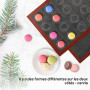 Lot de 2 tapis de four micro-perforés en silicone, à double face, antiadhésifs, résistants à la chaleur et réutilisables pour ma