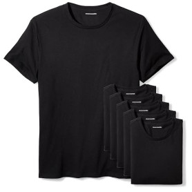 Amazon Essentials Chemises de corps à col rond Slim Fit Homme, Lot de 6