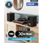 Majority Enceinte Active Amplifiée, 70W Enceinte PC Bluetooth 5.3 (Noir) | D70X Double Cônes de Haut-Parleurs en Fibre de Carbon