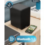 Majority Enceinte Active Amplifiée, 70W Enceinte PC Bluetooth 5.3 (Noir) | D70X Double Cônes de Haut-Parleurs en Fibre de Carbon