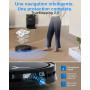 ECOVACS DEEBOT T50 Omni Gen3 Robot Aspirateur Laveur 25 000 Pa 81mm AIVI 3D | TruEdge 2.0, brosse & patin extensibles, ZeroTangl