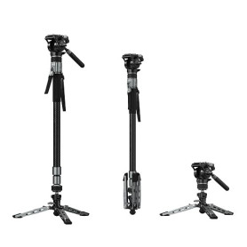 SMALLRIG × Potato Jet TRIBEX PRO 67" Monopode Vidéo en Fibre de Carbone | Déploiement Hydraulique X-Clutch à Une Touche, Tête Fl