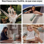 Momcozy Chauffe Biberon Portable 500ml & Glacière Lait Maternel, Pot 650ml | Conservation, Toute la journée, Grande capacité, Vo