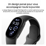 Fitbit Edge par Google - boîtier Noir Mat/Bracelet Sport Noir Volcanique | Bracelet d'activité sport, coach bien-être, suivi du 