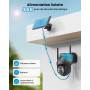 ieGeek 2K Camera Surveillance WiFi Exterieure sans Fil avec Panneau Solaire | 360° PTZ Détection PIR/IA, 15M Nocturne Couleur, R