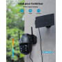ieGeek 2K Camera Surveillance WiFi Exterieure sans Fil avec Panneau Solaire | 360° PTZ Détection PIR/IA, 15M Nocturne Couleur, R