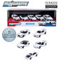 Majorette - Nissan - 5 Pièces Giftpack - Echelle 1/64ème - Véhicules en Métal - Roues Libres - Phares Translucides, Portes Ouvra