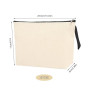 4 Pièces Trousse de Toilette Femme Pochette Tissu Zippée DIY Vierge Toile Trousse de Rangement Trousse Toilette DIY Trousse Infi
