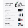 INIU 100W Cable USB C vers USB C, [1m+1m] PD 3.0 Câble Type C Charge Rapide | Nylon Tressé, Charge Rapide pour MacBook Neo, iPho