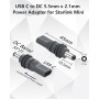 CERRXIAN Lot de 2 adaptateurs d'alimentation USB C vers DC 5,5 mm x 2,1 mm pour Starlink Mini, PD100W USB C Femelle vers connect