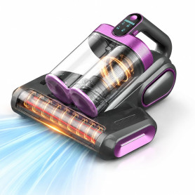 Vxoyo Aspirateur pour Matelas, Nettoyeur de aspirateur de lit de 18 kPa | Aspirateur matelas avec lumière UV-C, technologie à ul
