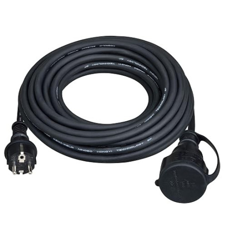 Masterplug EXF1016RN7251IP-PX Rallonge électrique, 3000 W, 230 V, Noir, 10 m